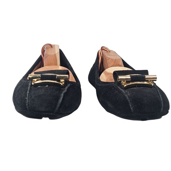 Michael Kors Woman's Black Suede Ballet Flats Minimalist 10M Classic Chic Flaw - Picture 4 of 16